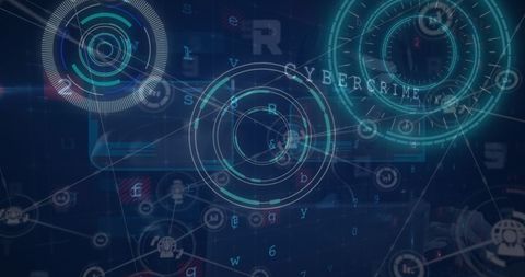 Futuristic Cybersecurity Network with Digital Interface - Download Free Stock Images Pikwizard.com