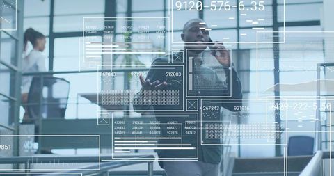 Businessman Engaged in Communication Amid Digital Transformation