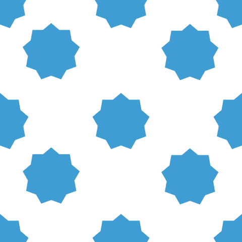 Seamless blue flower shapes on transparent background vector design