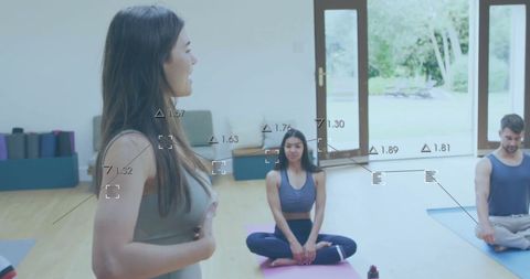Digital Interface Analyzing Group Yoga Session