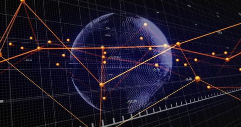 Digital Globalization Concept with Data Visualization Charts - Download Free Stock Images Pikwizard.com