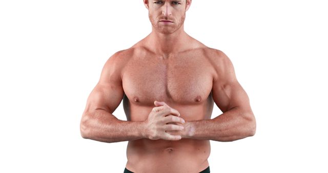 A muscular Caucasian man stands confidently, showcasing his fit physique, with copy space - Download Free Stock Photos Pikwizard.com