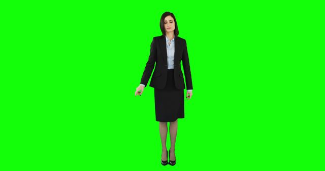 Businesswoman in Formal Attire on Green Screen Background - Download Free Stock Images Pikwizard.com