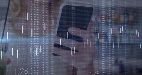 Woman Using Smartphone Analyzing Financial Data and Charts - Download Free Stock Images Pikwizard.com