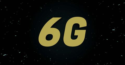 6G Technology Concept Over Starry Night Background - Download Free Stock Images Pikwizard.com