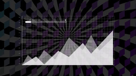 Animated Data Visualization on Abstract Geometric Background