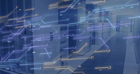 Digital Network Circuits and Data Center - Download Free Stock Images Pikwizard.com