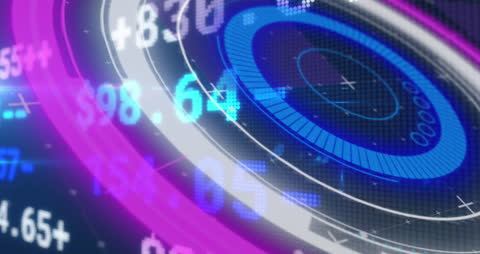 Digital Financial Data with Futuristic Interface Animation