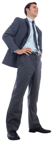 Transparent Confident Businessman Smiling