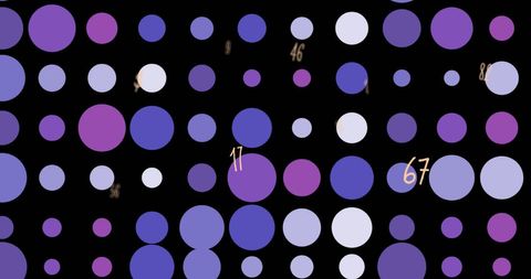 Purple and Blue Circular Dots on Black Background