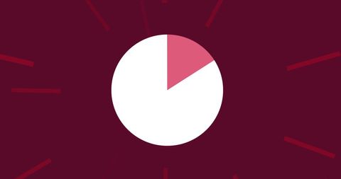 Pulsating Pie Chart Animation with Red Background - Download Free Stock Images Pikwizard.com