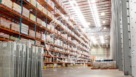 Digital Network Overlay in Modern Large Warehouse