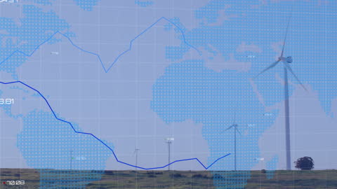 Global Sustainable Data Overlay with Wind Turbines