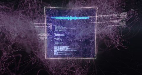 Digital Code Projection with Abstract Global Network - Download Free Stock Images Pikwizard.com