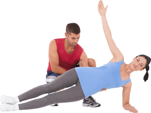 couple doing fitness training exercise transparent background - Download Free Stock Videos Pikwizard.com