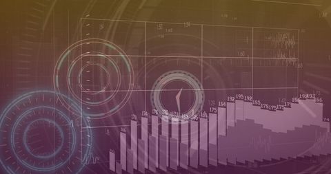 Abstract Visualization of Financial Data and Clock Elements - Download Free Stock Images Pikwizard.com