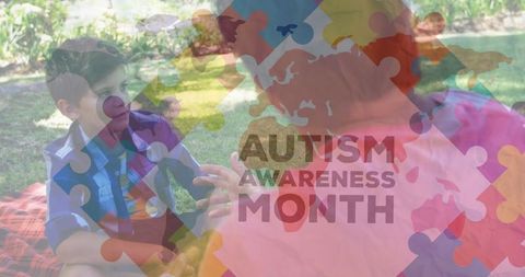 Autism Awareness Month: Father and Son Bonding in Park