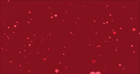Romantic Pink Hearts Falling on Deep Red Background - Download Free Stock Images Pikwizard.com