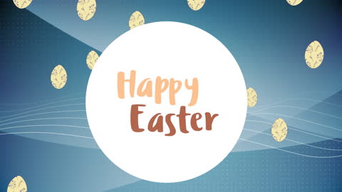 Colorful Easter Greetings Animation with Festive Eggs