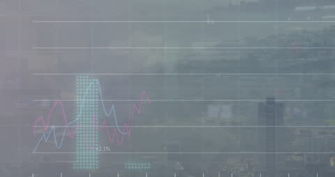 Financial Data Integration Over Cityscape