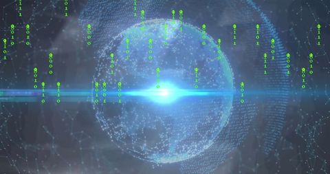 Global connectivity digital network visualization