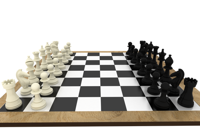 Transparent Black and White Chess Pieces on Wooden Board - Download Free Stock Videos Pikwizard.com