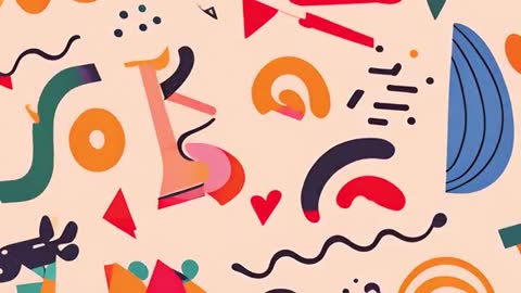 Vibrant Geometric Abstract Animation with Dynamic Shapes