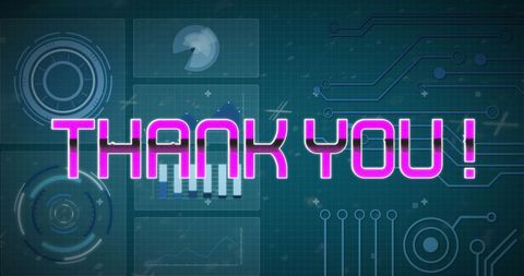 Thank You Message on Digital Data Background - Download Free Stock Images Pikwizard.com