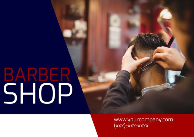 Professional Barber Shop Haircut for Men Promotion - Download Free Stock Templates Pikwizard.com