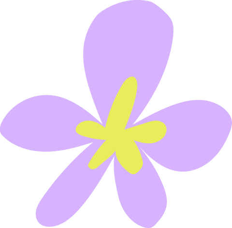 Minimalist lavender flower transparent background clean pattern