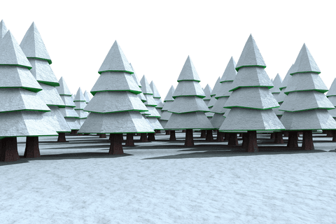 transparent forest of christmas trees on snowy field - Download Free Stock Videos Pikwizard.com