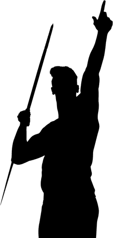 silhouette of javelin thrower on transparent background - Download Free Stock Videos Pikwizard.com