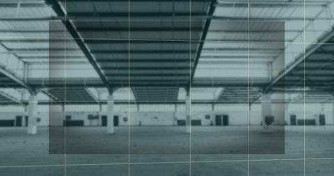 Modern Industrial Warehouse With Digital Overlay - Download Free Stock Images Pikwizard.com