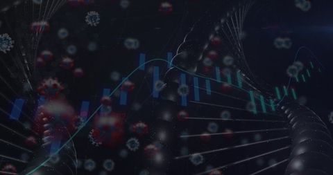 Futuristic Medical Data Visualization with DNA Strands - Download Free Stock Images Pikwizard.com