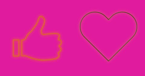 Neon Social Media Icons on Vibrant Pink Background - Download Free Stock Images Pikwizard.com