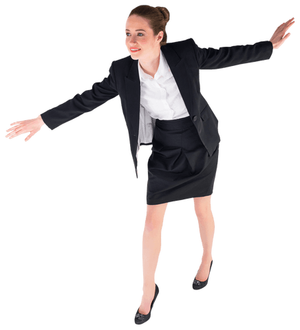 transparent businesswoman balancing in formal attire - Download Free Stock Videos Pikwizard.com
