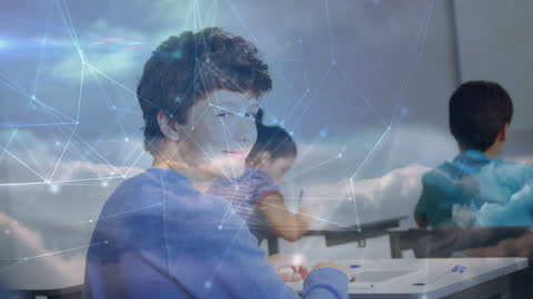 Virtual Network Animation Symbolizing Technology in Education