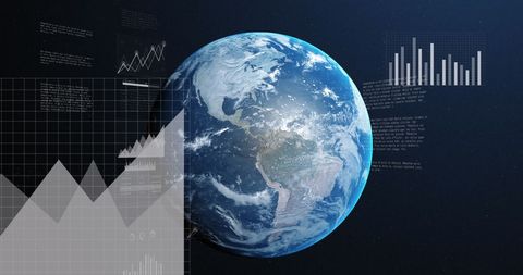 Global Financial Data Analysis on Digital Earth Interface - Download Free Stock Images Pikwizard.com