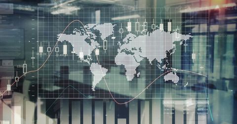 abstract global business growth digital composite - Download Free Stock Images Pikwizard.com