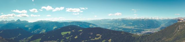 Panoramic View of Mountain Range with Clear Blue Sky - Download Free Stock Photos Pikwizard.com