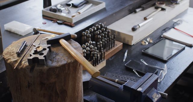 Jewelry Making Tools and Workspace in Artisan Studio - Download Free Stock Images Pikwizard.com