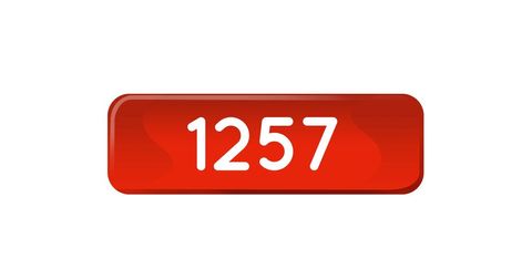 Red Digital Counter Displaying Number on White Background
