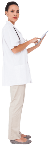 Transparent Medical Professional Engaging with Digital Tablet - Download Free Stock Videos Pikwizard.com