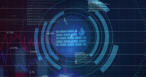 Futuristic Digital Interface with Data Security Scan Icons - Download Free Stock Images Pikwizard.com