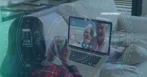 Virtual Reality Interface with Laptop Video Call - Download Free Stock Images Pikwizard.com