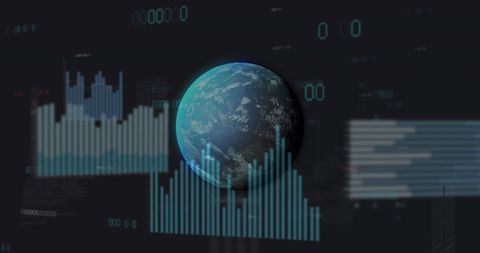 Conceptual Image of Global Data Processing Technology - Download Free Stock Images Pikwizard.com