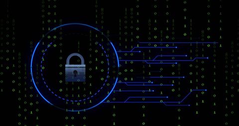 Binary Code with Digital Padlock Illustrating Cyber Security - Download Free Stock Images Pikwizard.com