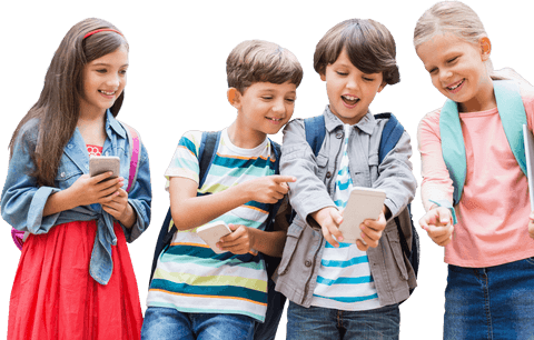 Joyful Children Vying for Screen View Time Holding Gadgets - Download Free Stock Videos Pikwizard.com