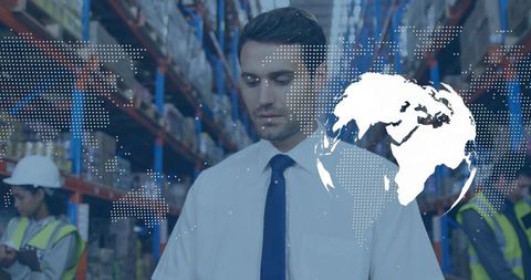 Managing warehouse inventory with global logistics overlay, teamwork and analytics insights