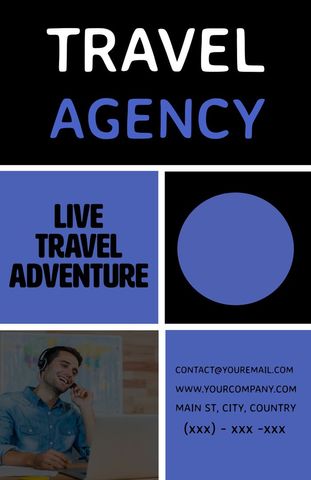 Travel Agency Promotion Template with Modern Design - Download Free Stock Templates Pikwizard.com